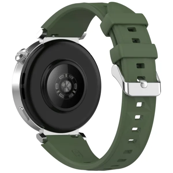 SILICONE Vymeniteľný remienok pre Huawei Watch GT 5 Pro 42mm tmavozelený