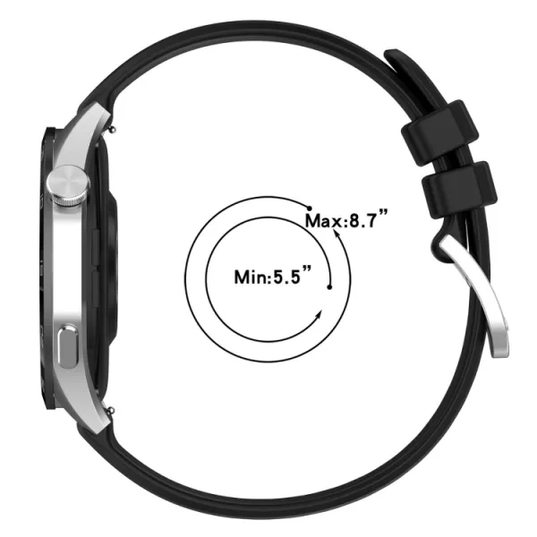 SILICONE Vymeniteľný remienok pre Huawei Watch GT 5 Pro 46mm / GT 6 Pro 46mm tmavomodrý