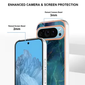 IMD MARBLE Ochranný kryt pre Google Pixel 9 Pro XL GREEN