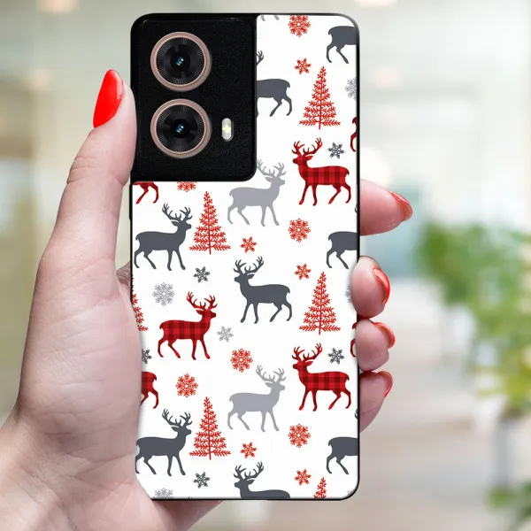 MY ART Kryt s vianočným dizajnom Motorola Moto G85 5G DEER (068)