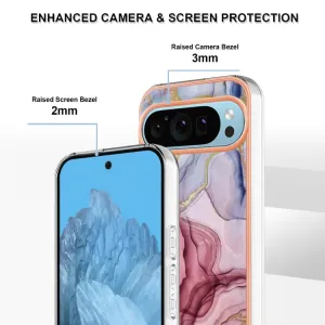 IMD MARBLE Ochranný kryt pre Google Pixel 9 Pro XL ROSE RED