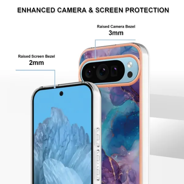 IMD MARBLE Ochranný kryt pre Google Pixel 9 Pro XL PURPLE