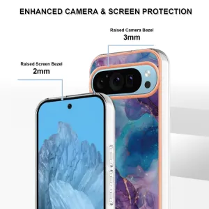 IMD MARBLE Ochranný kryt pre Google Pixel 9 Pro XL PURPLE