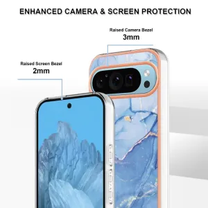 IMD MARBLE Ochranný kryt pre Google Pixel 9 Pro XL BLUE