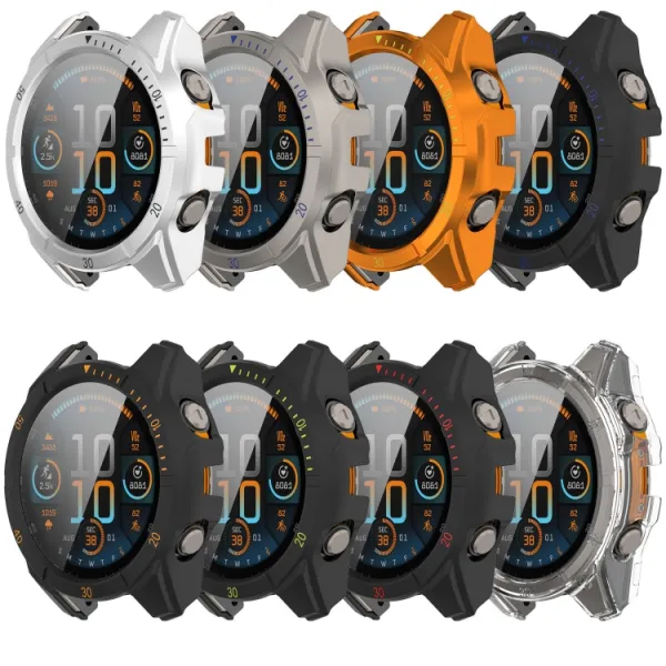 LUNET FULL COVER Plastový kryt so sklom pre Garmin Fenix 8 AMOLED 43mm TITANIUM BLUE