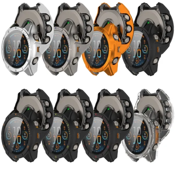 LUNET FULL COVER Plastový kryt so sklom pre Garmin Fenix 8 AMOLED 43mm TITANIUM BLUE