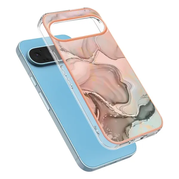 IMD MARBLE Ochranný kryt pre Google Pixel 9 Pro XL ROSE GOLD