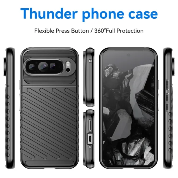 THUNDER Ochranný obal Google Pixel 9 Pro XL čierny