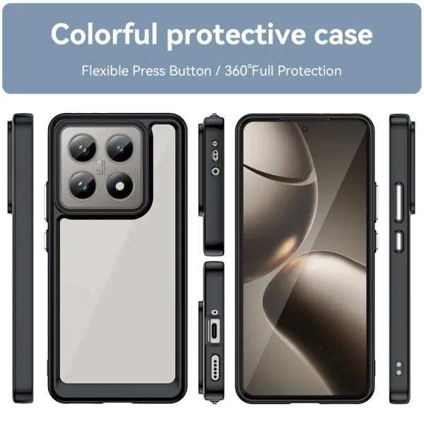 CRYSTAL Ochranný kryt pre Xiaomi 14T čierny