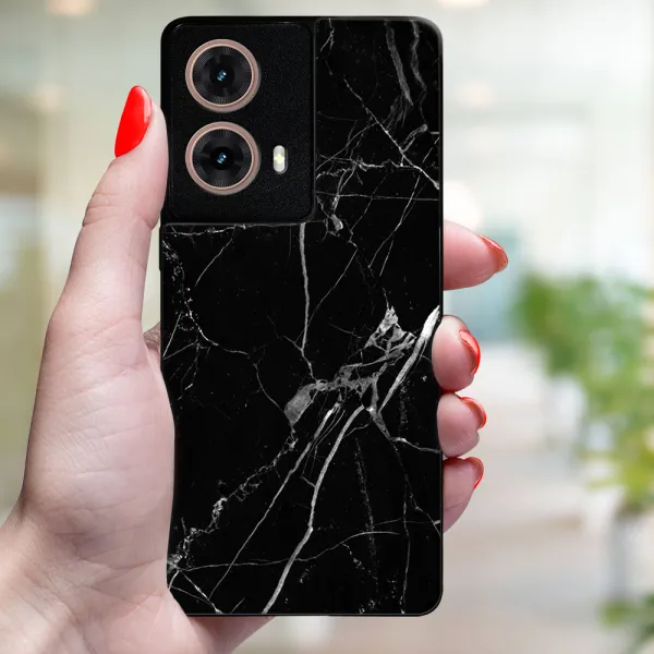 MY ART Ochranný kryt pre Motorola Moto G85 5G BLACK MARBLE (142)