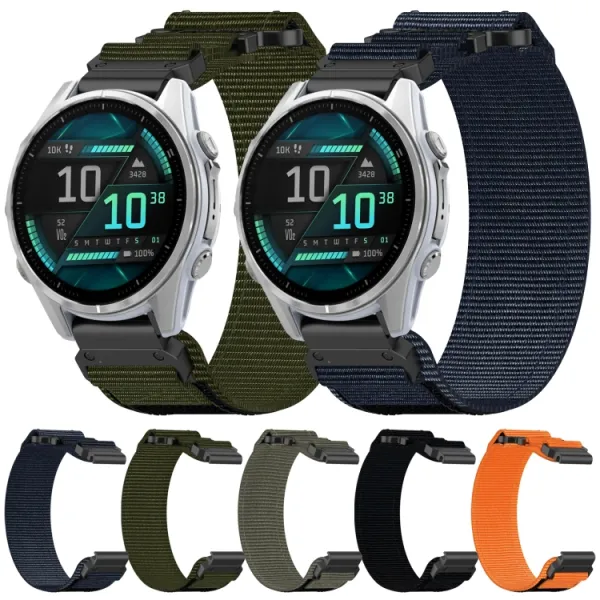 STURDY Nylonový remienok pre Garmin Fenix 8 43mm oranžový