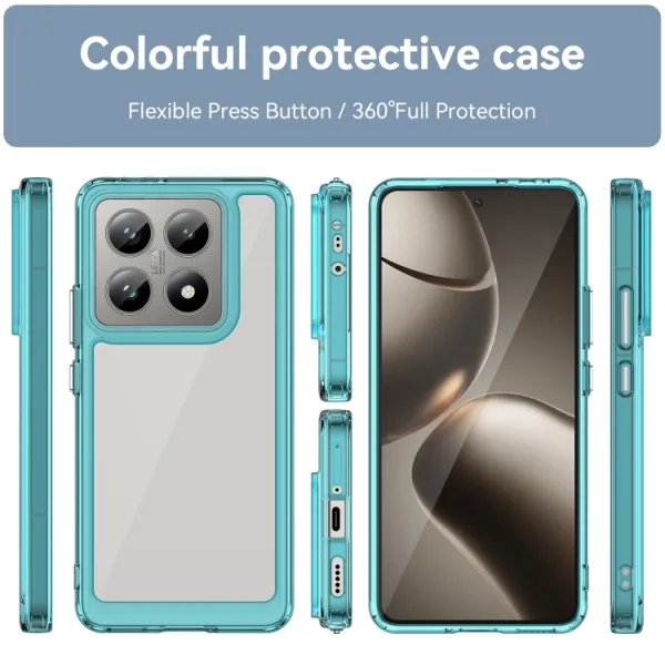 CRYSTAL Ochranný kryt pre Xiaomi 14T tyrkysový
