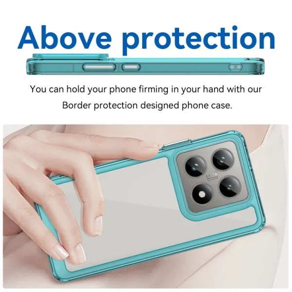 CRYSTAL Ochranný kryt pre Xiaomi 14T tyrkysový