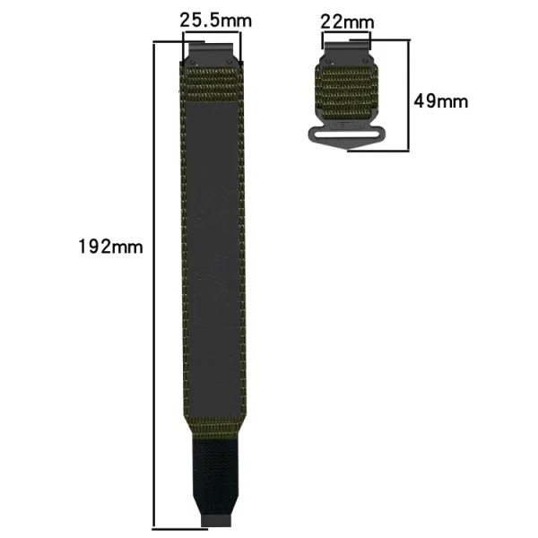 STURDY Nylonový remienok pre Garmin Fenix 8 43mm tmavozelený