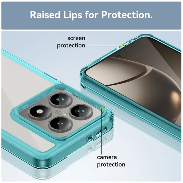 CRYSTAL Ochranný kryt pre Xiaomi 14T tyrkysový
