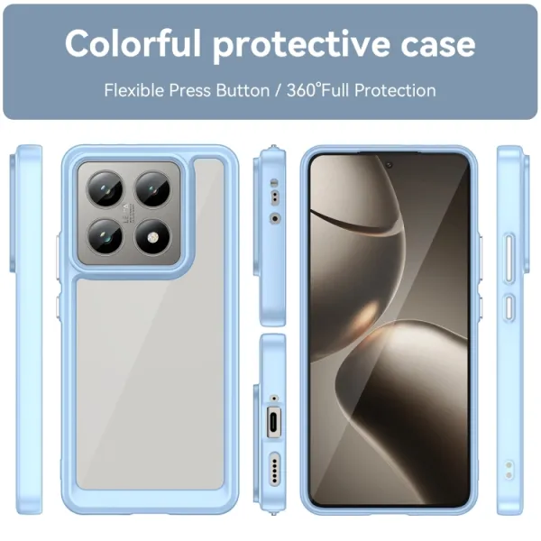 CRYSTAL Ochranný kryt pre Xiaomi 14T svetlomodrý