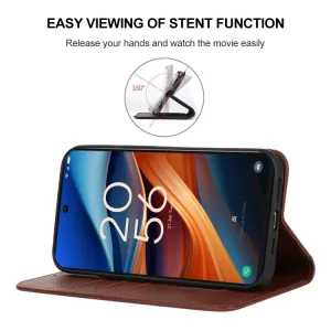MAGNETIC Zaklápací kryt pre TCL 50 SE hnedý
