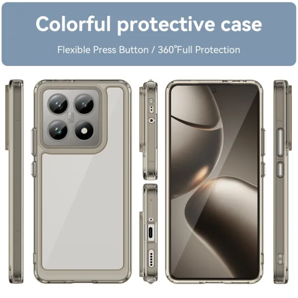 CRYSTAL Ochranný kryt pre Xiaomi 14T šedý