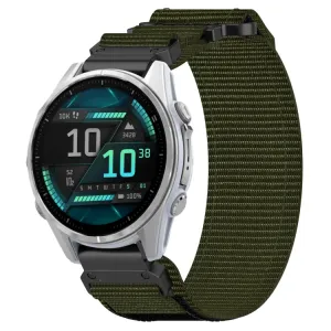 STURDY Nylonový remienok pre Garmin Fenix 8 43mm tmavozelený