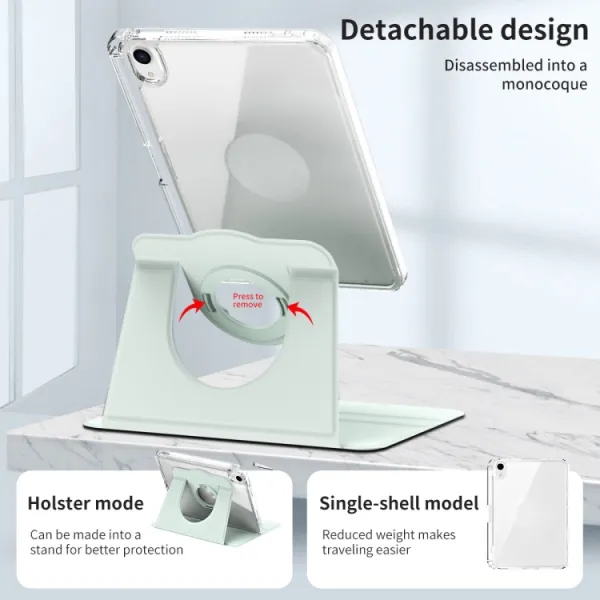 CRYSTAL FLEXI 2v1 Zaklápacie puzdro pre Apple iPad mini 2021 / iPad mini 2024 svetlozelené