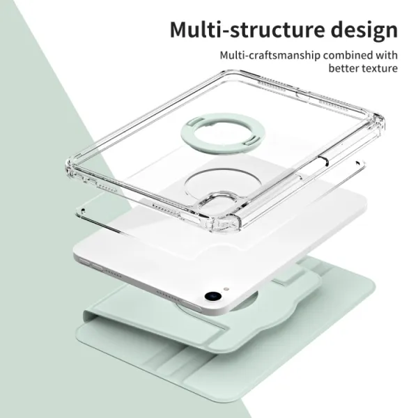 CRYSTAL FLEXI 2v1 Zaklápacie puzdro pre Apple iPad mini 2021 / iPad mini 2024 svetlozelené