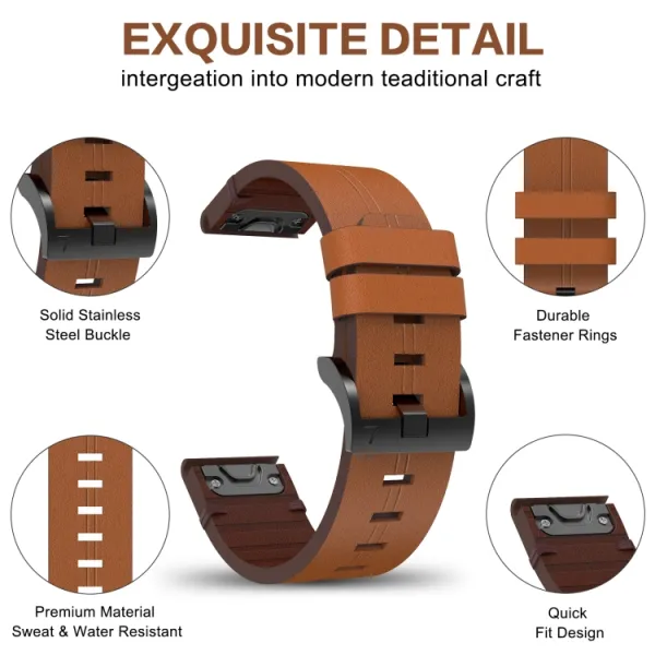SYNTHETIC Remienok pre Garmin Fenix 8 47mm svetlohnedý