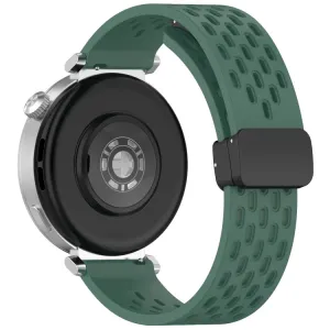 AIRY Silikónový remienok pre Huawei Watch GT 5 Pro 42mm tmavozelený
