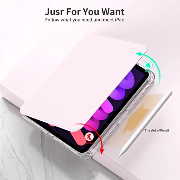 CRYSTAL FLEXI 2v1 Zaklápacie puzdro pre Apple iPad mini 2021 / iPad mini 2024 ružové