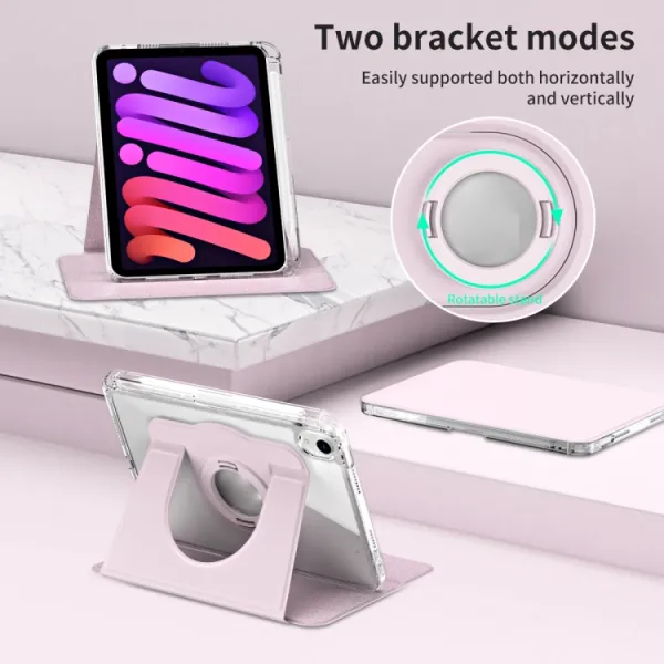 CRYSTAL FLEXI 2v1 Zaklápacie puzdro pre Apple iPad mini 2021 / iPad mini 2024 ružové