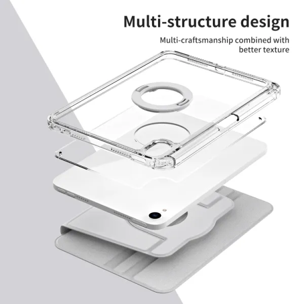 CRYSTAL FLEXI 2v1 Zaklápacie puzdro pre Apple iPad mini 2021 / iPad mini 2024 šedé