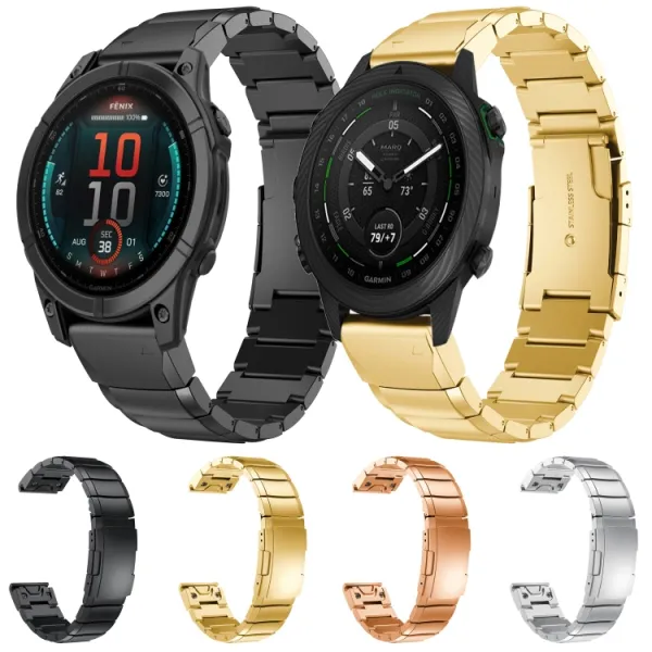 ARMOUR QUICK RELEASE Kovový remienok pre Garmin Fenix 8 47mm zlatý