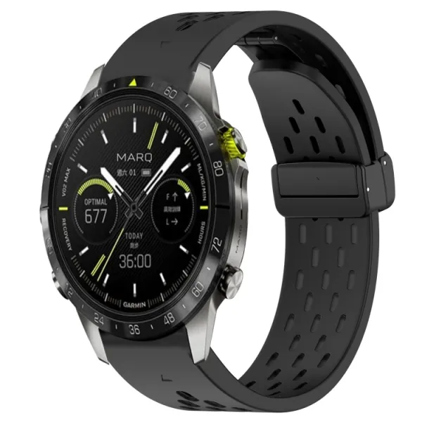 AIRY Silikónový remienok pre Garmin Epix Pro Gen 2 47mm čierny