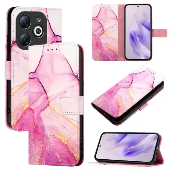 ART MARBLE Peňaženkový kryt pre Infinix Smart 8 PINK PURPLE