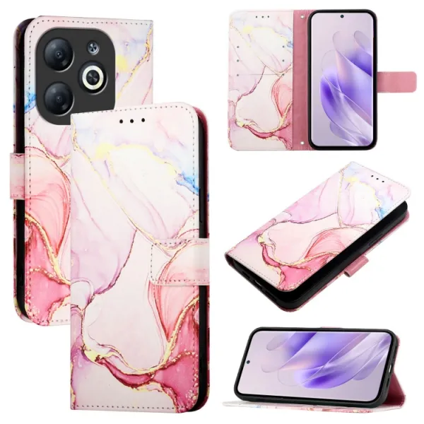 ART MARBLE Peňaženkový kryt pre Infinix Smart 8 ROSE GOLD