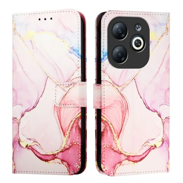 ART MARBLE Peňaženkový kryt pre Infinix Smart 8 ROSE GOLD