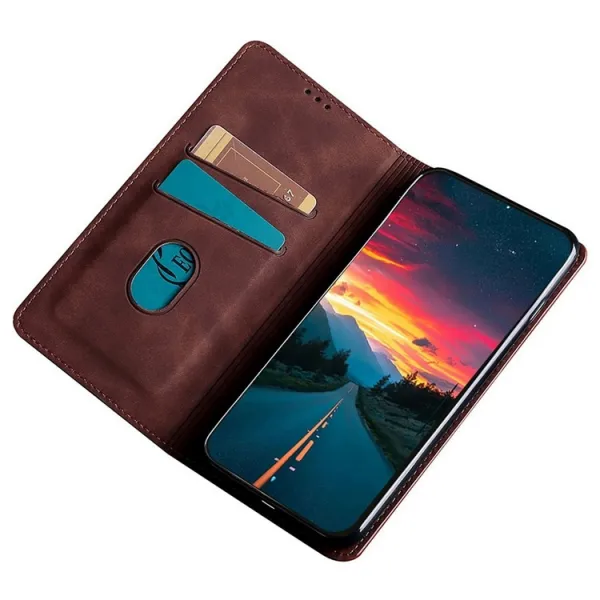 MAGNETIC Zaklápací kryt pre Infinix Hot 50i tmavohnedý