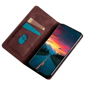 MAGNETIC Zaklápací kryt pre Infinix Hot 50i tmavohnedý