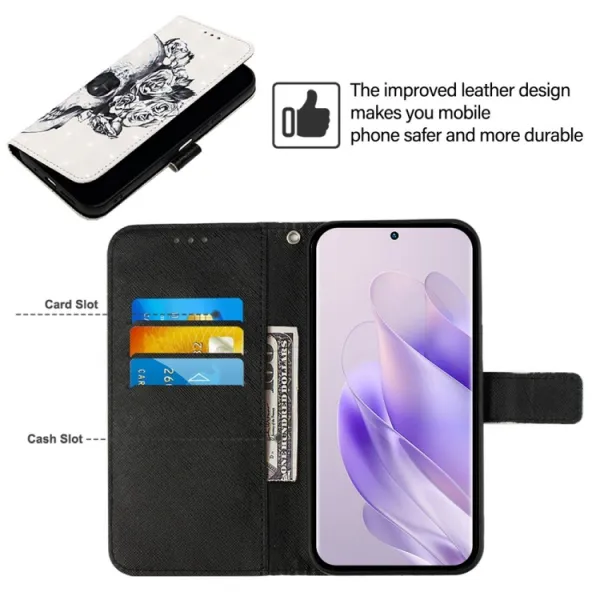 ART Peňaženkový kryt pre Infinix Smart 8 SKULL