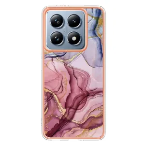 IMD MARBLE Ochranný kryt pre Xiaomi 14T ROSE RED