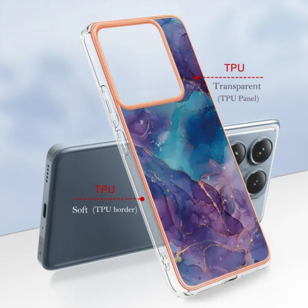 IMD MARBLE Ochranný kryt pre Xiaomi 14T Pro PURPLE