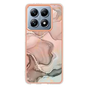 IMD MARBLE Ochranný kryt pre Xiaomi 14T ROSE GOLD