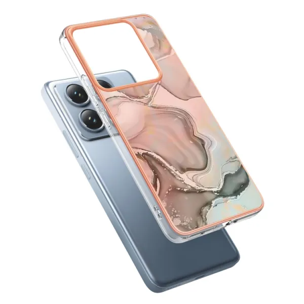 IMD MARBLE Ochranný kryt pre Xiaomi 14T Pro ROSE GOLD