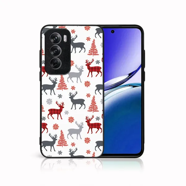 MY ART Kryt s vianočným dizajnom Oppo Reno12 5G DEER (068)