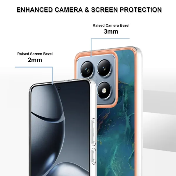 IMD MARBLE Ochranný kryt pre Xiaomi 14T GREEN