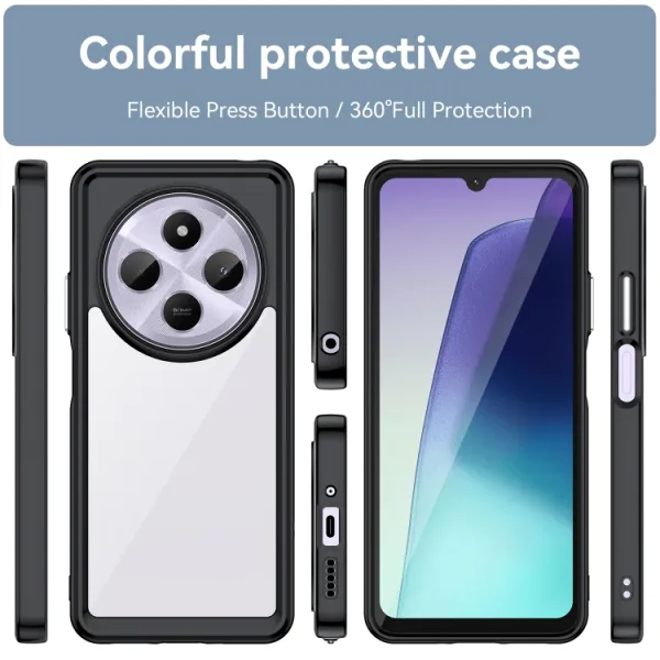 CRYSTAL Ochranný kryt pre Xiaomi Redmi 14C / Poco C75 čierny