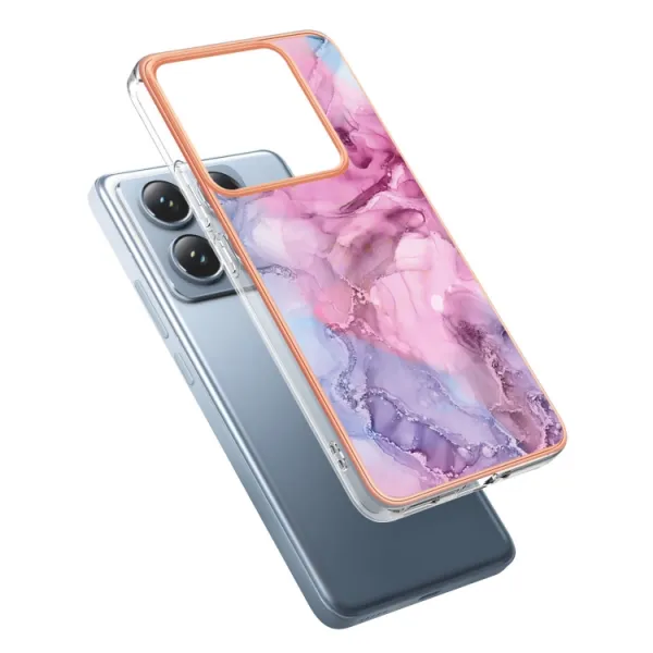 IMD MARBLE Ochranný kryt pre Xiaomi 14T PINK PURPLE