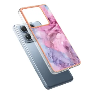 IMD MARBLE Ochranný kryt pre Xiaomi 14T PINK PURPLE