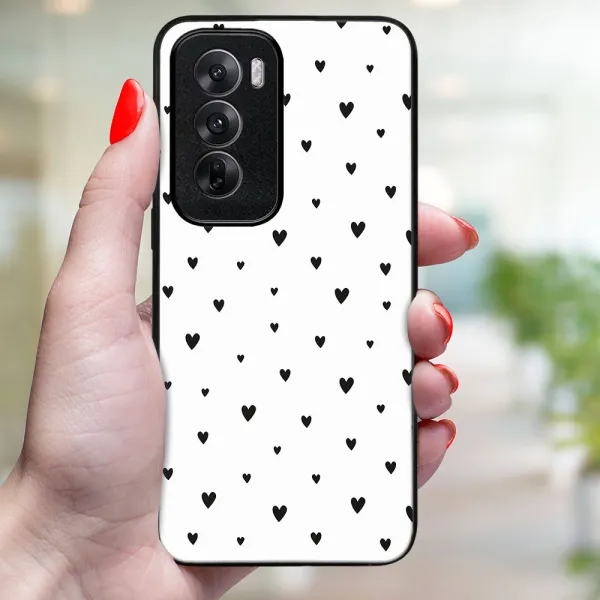 MY ART Ochranný kryt pre Oppo Reno12 5G BLACK HEARTS (167)