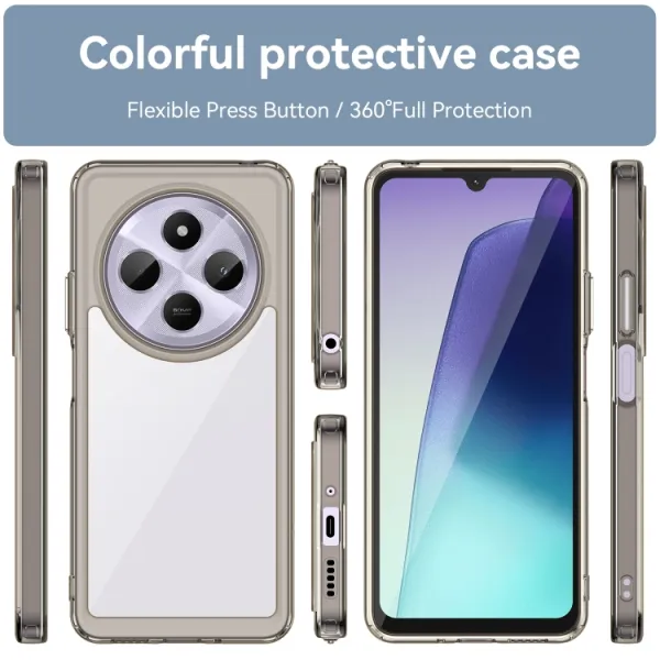 CRYSTAL Ochranný kryt pre Xiaomi Redmi 14C / Poco C75 šedý