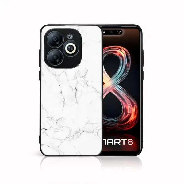 MY ART Ochranný kryt pre Infinix Smart 8 WHITE MARBLE (144)